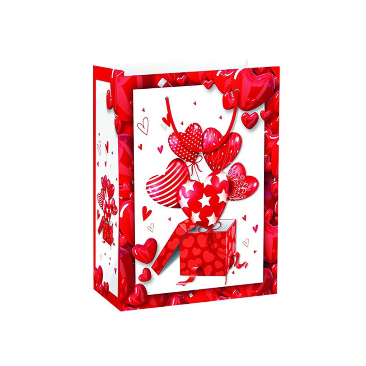 ΤΣΑΝΤΑ ΔΩΡΟΥ ΧΑΡΤΙΝΗ "ΚΑΡΔΙΕΣ" 14x11x6cm