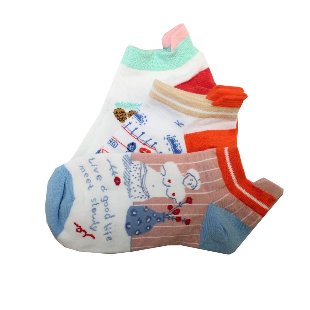 ΚΑΛΤΣΕΣ ITLY 3D 3 ΖΕΥΓΗ Νο 36-41 ΠΟΛΥΧΡΩΜΕΣ