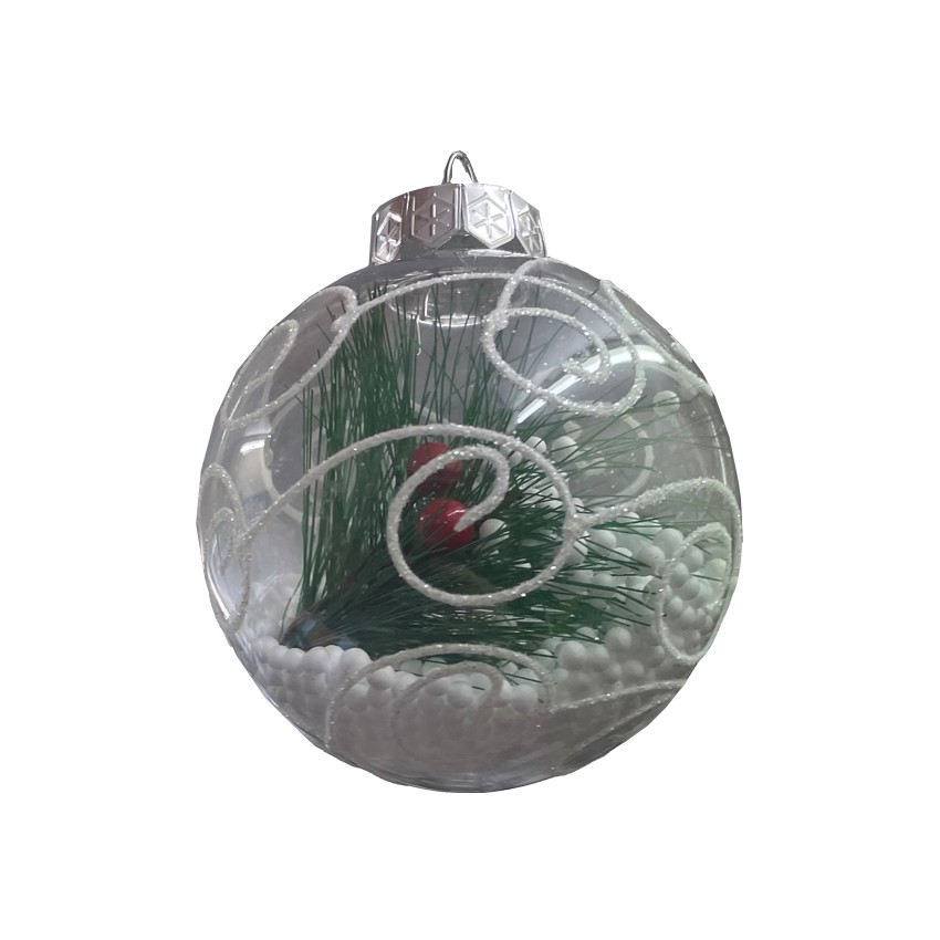 ΔΙΑΦΑΝΗ ΜΠΑΛΑ ΜΕ ΓΕΜΙΣΗ ΣΤΡΟΓΓΥΛΗ 8cm