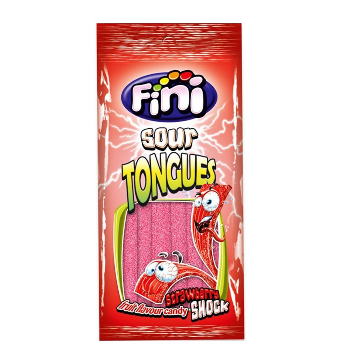 ΖΑΧΑΡΩΤΑ FINI SOUR TONGUES STRAWBERRY 90gr