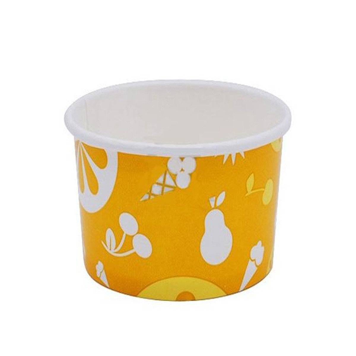 ΧΑΡΤΙΝΟ ΚΥΠΕΛΟ ΜΕ ΚΙΤΡΙΝΟ ΣΧΕΔΙΟ 8oz 10 ΤΕΜ