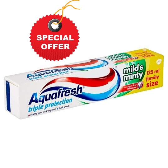 ΟΔΟΝΤΟΚΡΕΜΑ AQUAFRESH MILD & MINTY 125ml ΓΙΓΑΣ