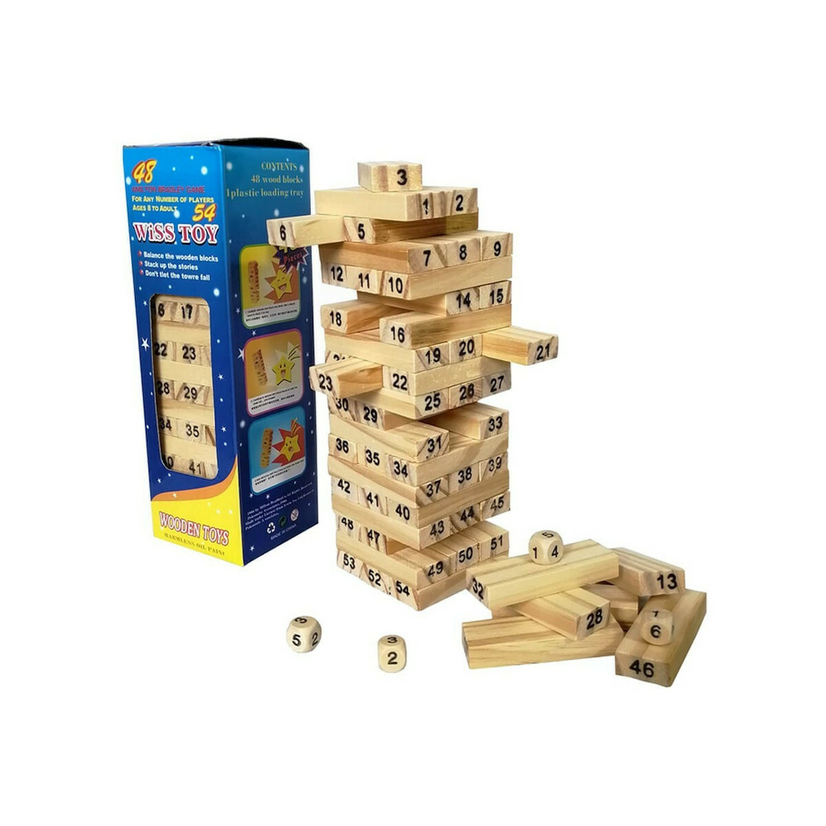 ΕΠΙΤΡΑΠΕΖΙΟ ΠΑΙΧΝΙΔΙ ΤΥΠΟΥ "JENGA" ΜΕ ΖΑΡΙΑ 18x5.5x5.5cm