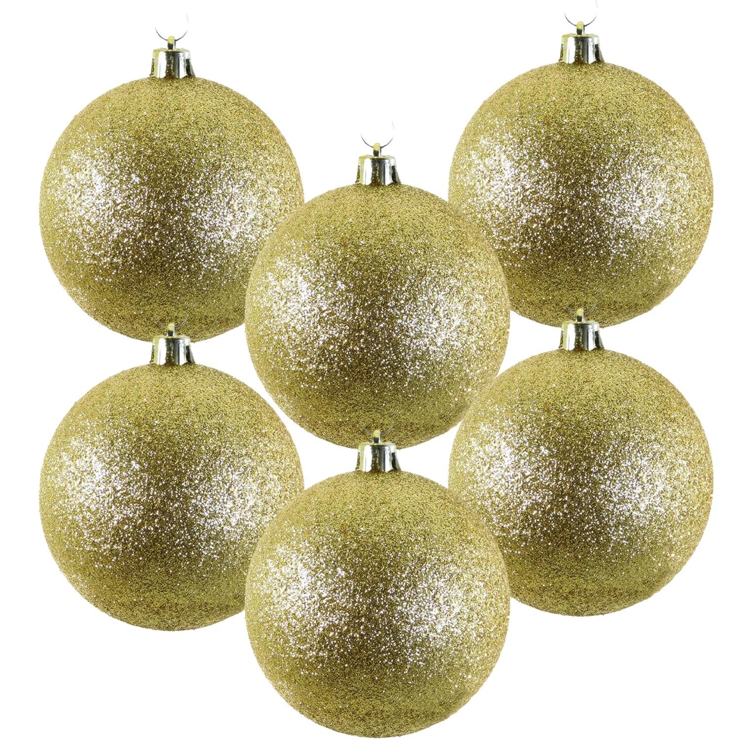 ΜΠΑΛΕΣ 6 εκ. 6 ΤΕΜ ΧΡΥΣΕΣ GLITTER