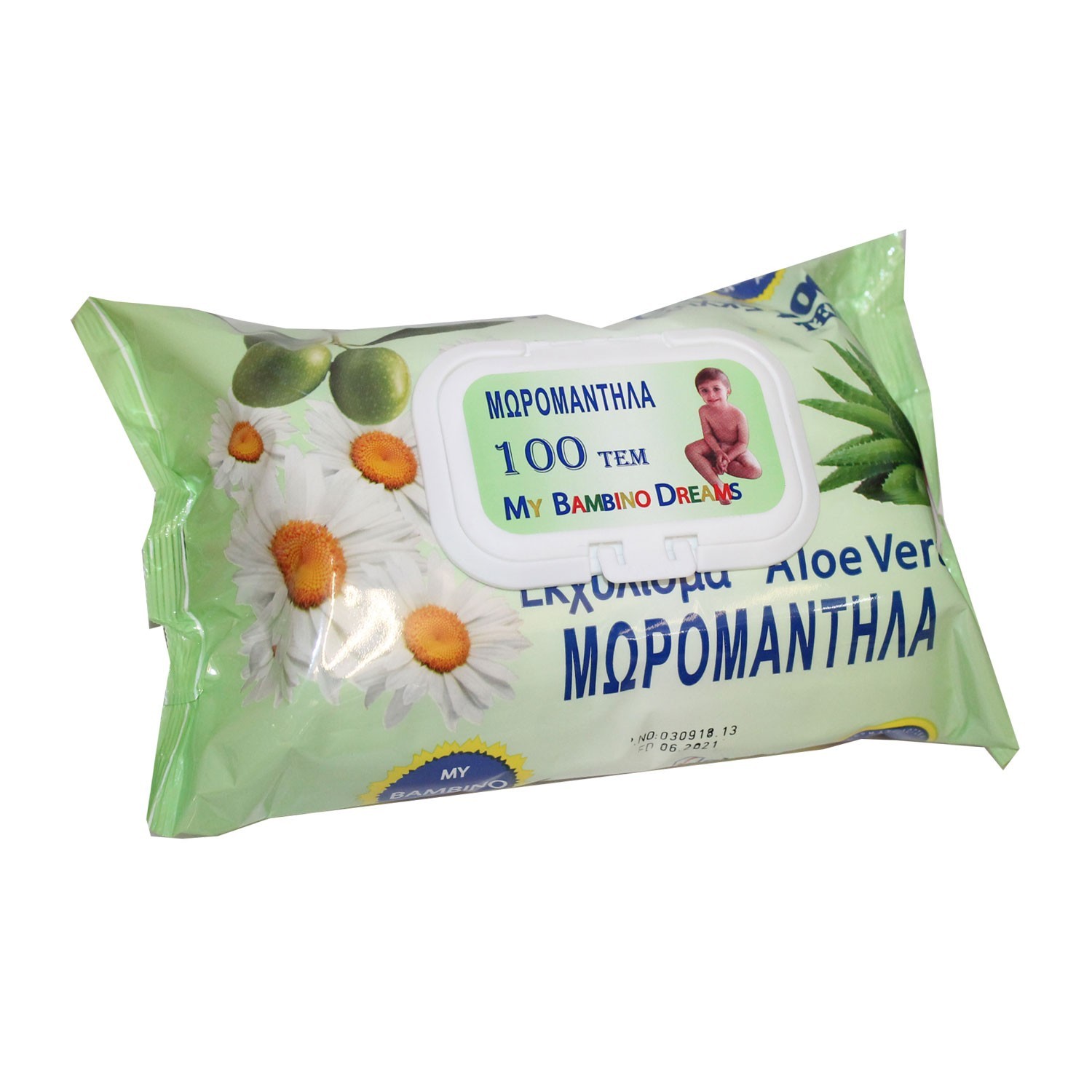 ΜΩΡΟΜΑΝΤΗΛΑ ΜΕ ΑΡΩΜΑ ALOE VERA 100 TEM