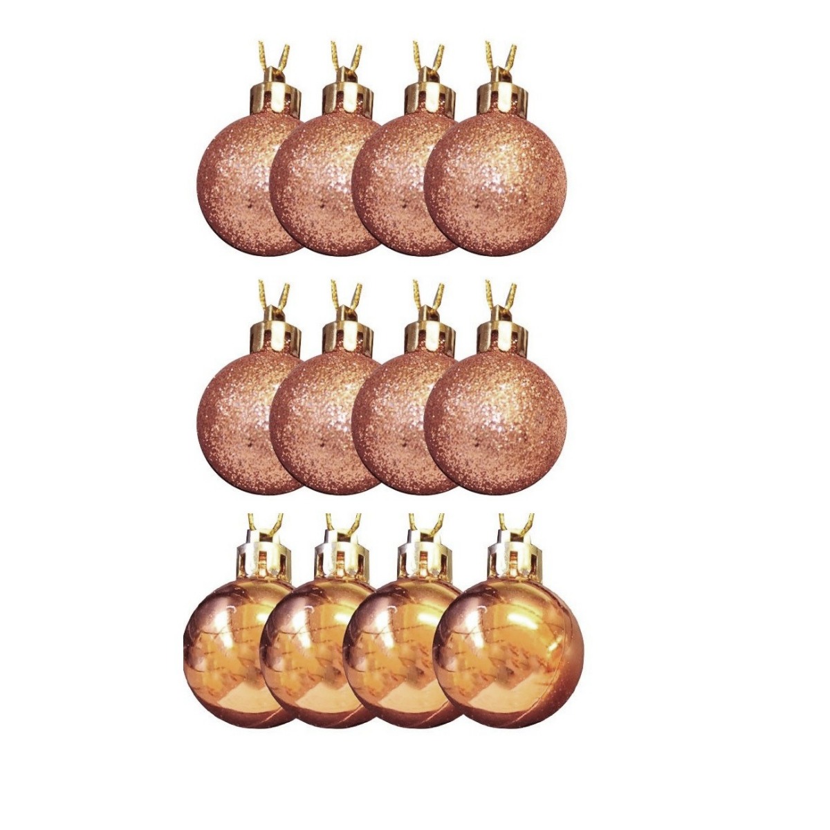 ΜΠΑΛΕΣ 3 εκ. 12 ΤΕΜ ΡΟΖ-ΧΡΥΣΕΣ