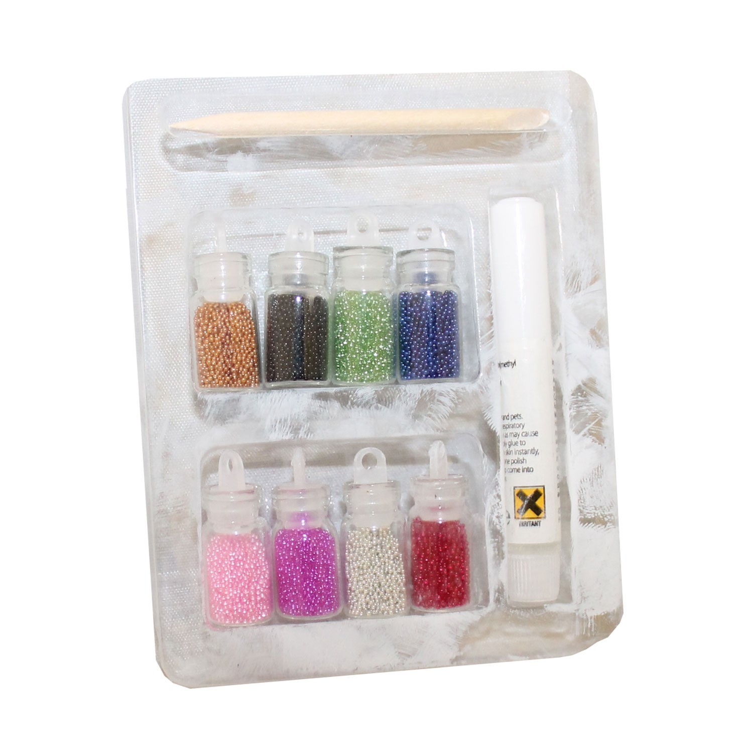 ΔΙΑΚΟΣΜΗΤΙΚΟ ΧΑΒΙΑΡΙ ΝΥΧΙΩΝ 8 ΧΡΩΜΑΤΑ + ΚΟΛΛΑ