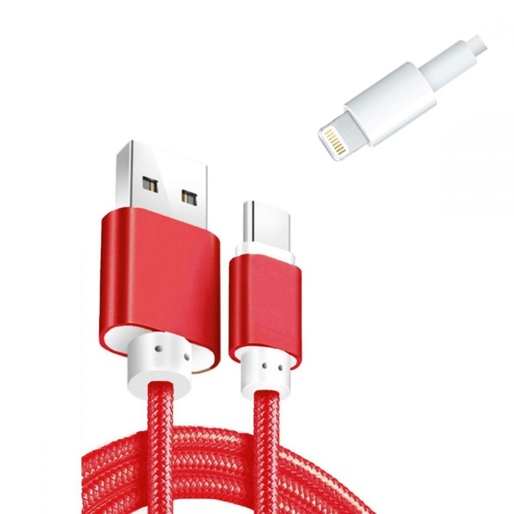 ΚΑΛΩΔΙΟ ΦΟΡΤΙΣΗΣ LIGHTNING (IPHONE) ΚΟΚΚΙΝΟ 164cm (GS06)