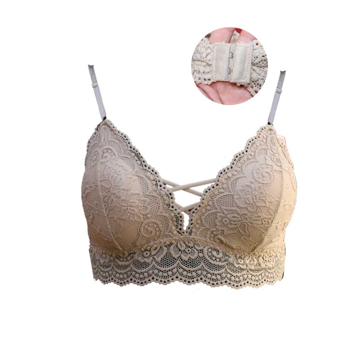 BRALETTE ΜΕ ΔΑΝΤΕΛΑ & ΕΝΙΣΧΥΣΗ ΜΠΕΖ