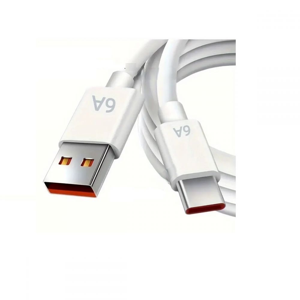 ΚΑΛΩΔΙΟ ΦΟΡΤΙΣΗΣ USB TYPE C 1m ΛΕΥΚΟ (6Α)