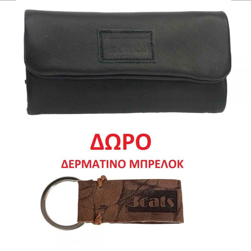 ΧΕΙΡΟΠΟΙΗΤΗ ΔΕΡΜΑΤΙΝΗ ΚΑΠΝΟΣΑΚΟΥΛΑ 3CATS K5 ΜΑΥΡΗ + ΔΩΡΟ ΜΠΡΕΛΟΚ