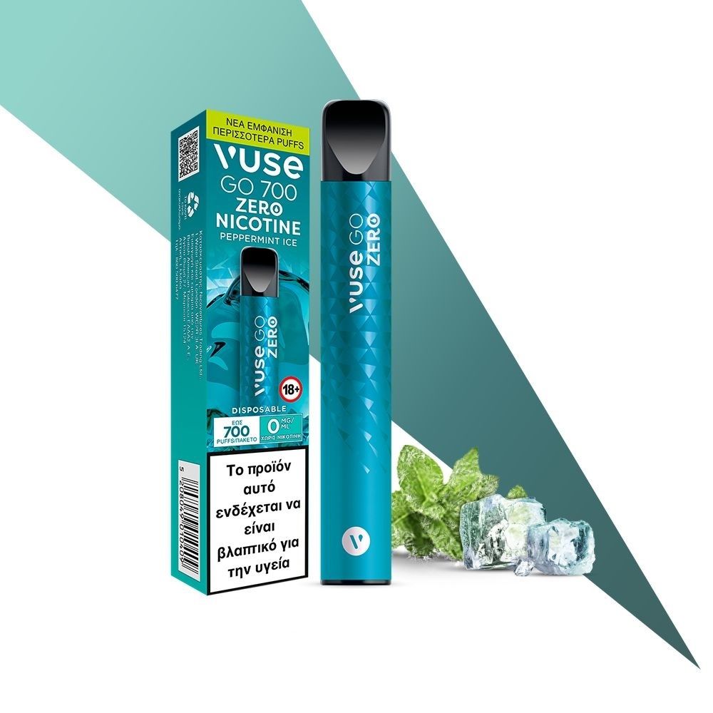 ΗΛ. ΤΣΙΓΑΡΟ 1 ΧΡΗΣΗΣ VUSE GO ZERO PEPPERMINT ICE 0ml 0mg 1000 PUFFS