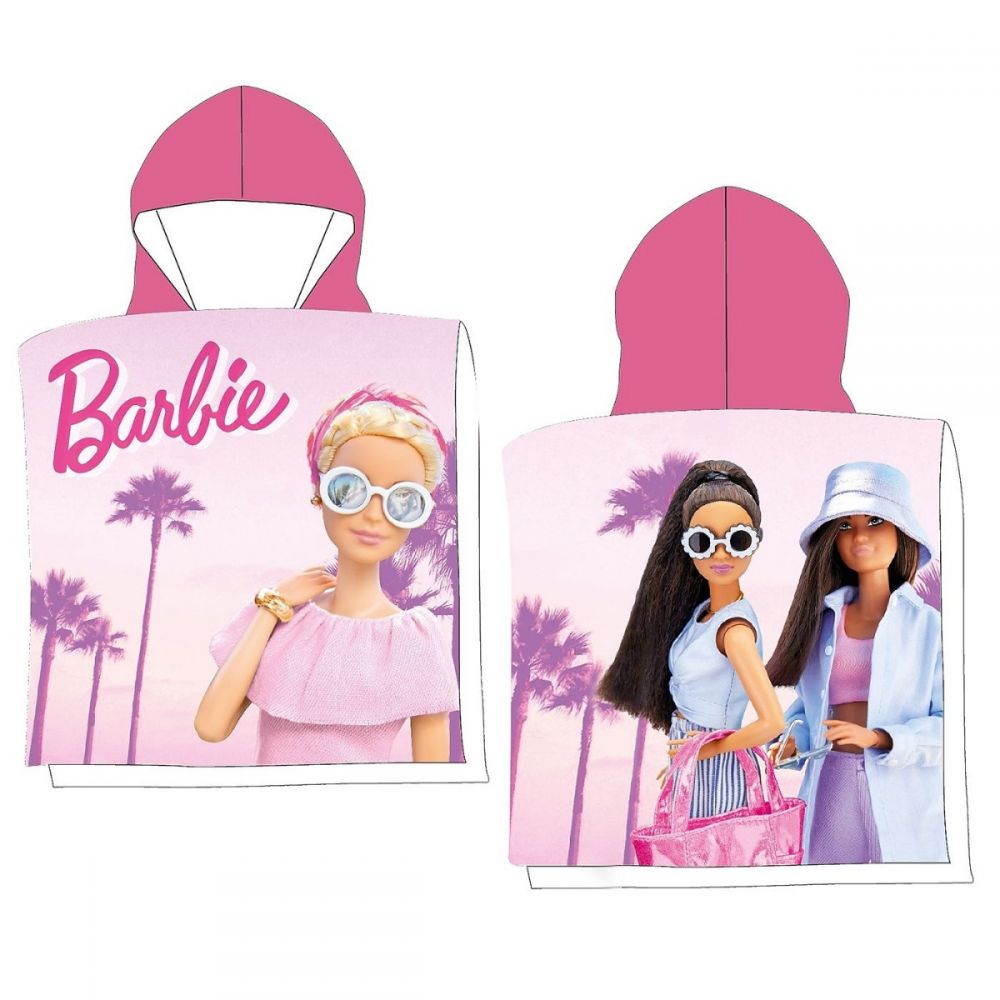 ΠΕΤΣΕΤΑ-ΠΟΝΤΣΟ ΘΑΛΑΣΣΗΣ MICROFIBER BARBIE 100x50cm