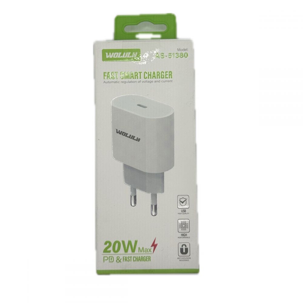 ΑΝΤΑΠΤΟΡΑΣ ΤΑΧΕΙΑΣ ΦΟΡΤΙΣΗΣ TYPE-C 20W WOLULU