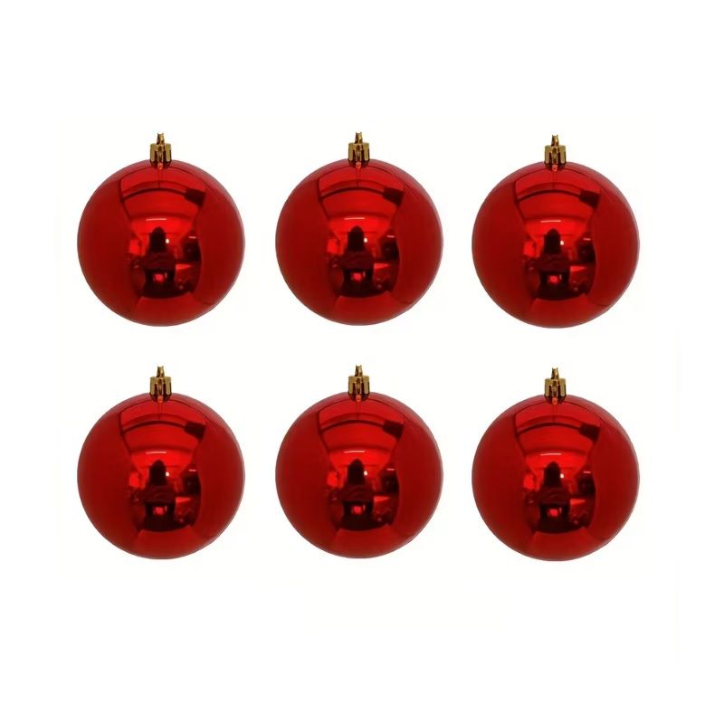 ΜΠΑΛΕΣ 10εκ. 6 ΤΕΜ ΚΟΚΚΙΝΕΣ ΓΥΑΛΙΣΤΕΡΕΣ