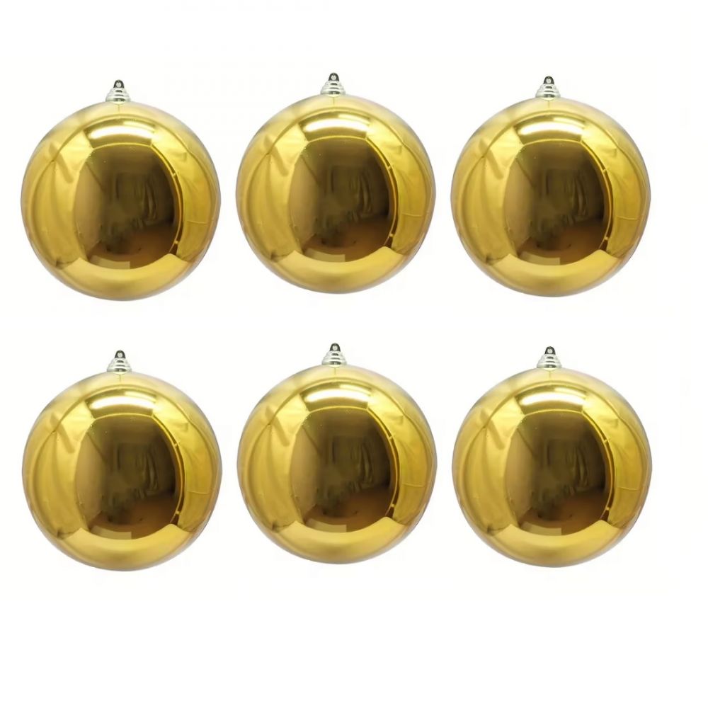 ΜΠΑΛΕΣ 10εκ. 6 ΤΕΜ ΧΡΥΣΕΣ ΓΥΑΛΙΣΤΕΡΕΣ