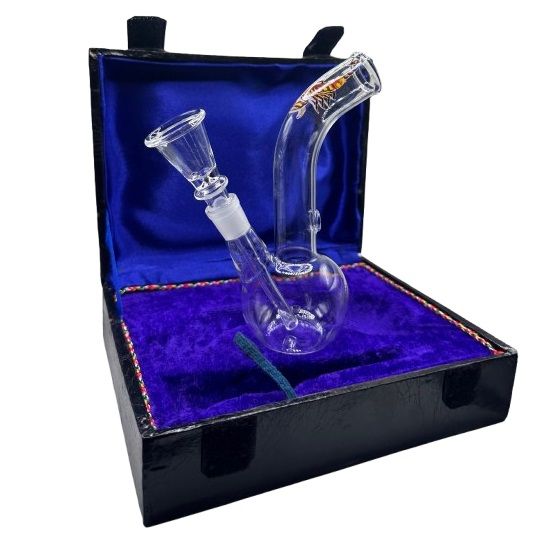 ΓΥΑΛΙΝΟ BONG 16cm SCORPIO ΜΕ ΚΟΥΤΙ ΑΠΟΘΗΚΕΥΣΗΣ