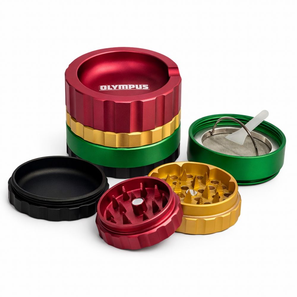 ΤΡΙΦΤΗΣ-GRINDER ΜΕΤΑΛΛΙΚΟΣ OLYMPUS ΜΕ ΣΤΑΧΤΟΔΟΧΕΙΟ 53mm