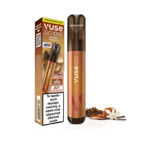 ΗΛ. ΤΣΙΓΑΡΟ 1 ΧΡΗΣΗΣ VUSE GO CREAMY TOBACCO 2ml 20mg 1000 PUFFS