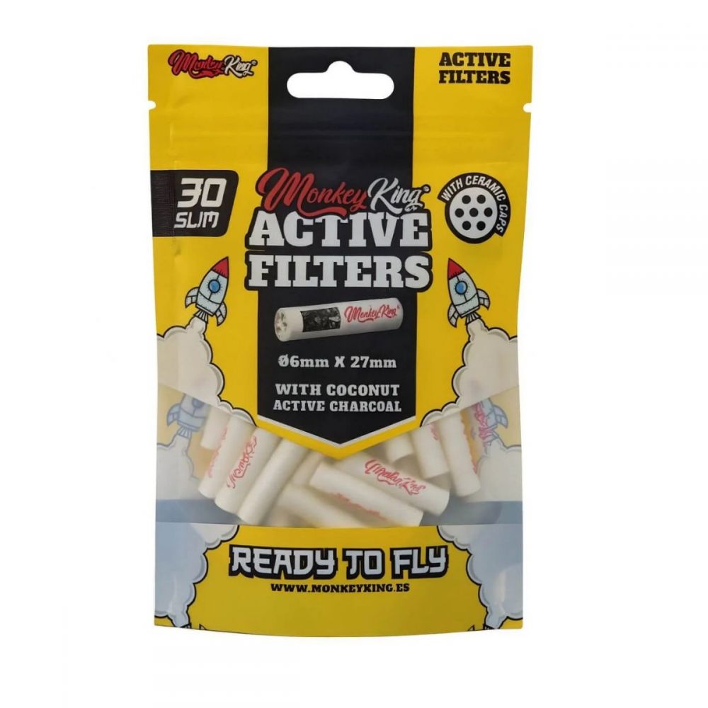 ΑΝΤΑΛΛΑΚΤΙΚΑ ΦΙΛΤΡΑ ΑΝΘΡΑΚΑ MONKEY ΓΙΑ ΠΙΠΑ ΚΑΠΝΟΥ 30 ΤΕΜ 6mm