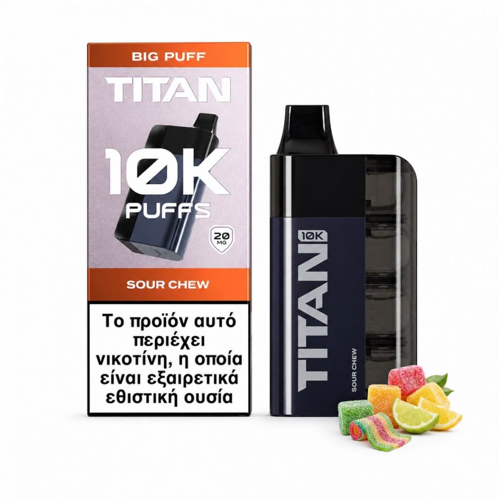 ΗΛΕΚΤΡ. ΤΣΙΓΑΡΟ GIGA 10.000PUFFS TITAN SOUR CHEW