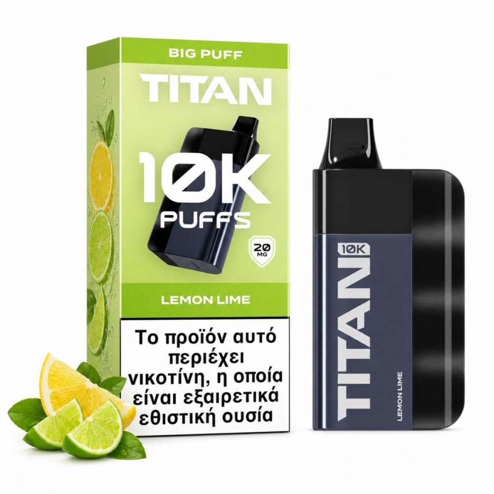 ΗΛΕΚΤΡ. ΤΣΙΓΑΡΟ GIGA 10.000PUFFS TITAN LEMON LIME