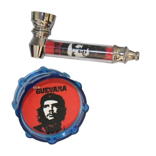 ΣΕΤ ΜΕΤΑΛΛΙΚΗ ΠΙΠΑ + GRINDER + ΣΙΤΕΣ ΜΠΛΕ