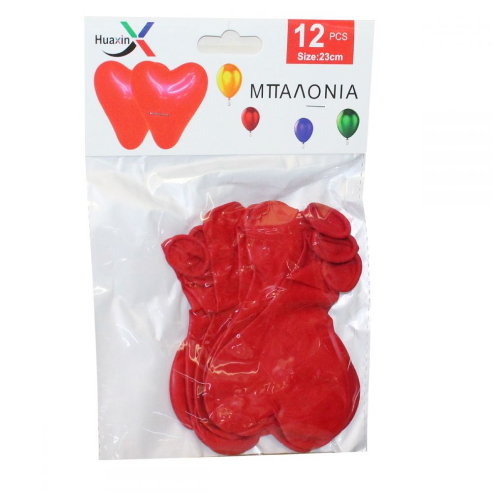 ΜΠΑΛΟΝΙΑ ΚΑΡΔΙΕΣ 23cm 12 ΤΕΜ.