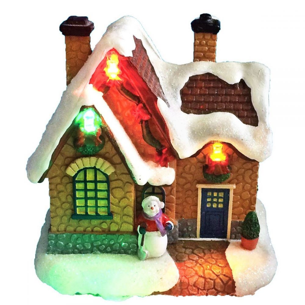 ΦΩΤΙΖΟΜΕΝΟ ΧΡΙΣΤΟΥΓΕΝΝΙΑΤΙΚΟ ΣΠΙΤΑΚΙ 10x9,5x6,5cm