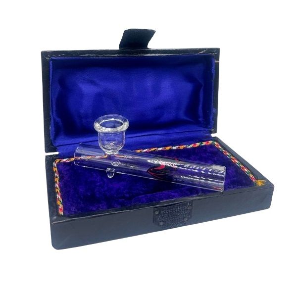 ΓΥΑΛΙΝΗ ΠΙΠΑ ΚΑΠΝΟΥ 10,3cm BAT DESIGN ΜΕ ΚΟΥΤΙ ΑΠΟΘΗΚΕΥΣΗΣ