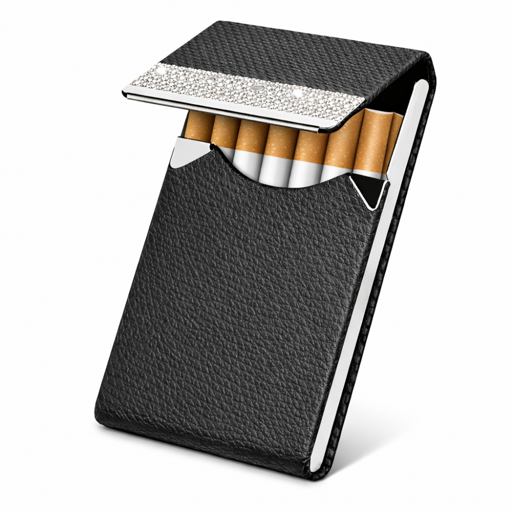 ΤΑΜΠΑΚΙΕΡΑ 7 ΤΣΙΓΑΡΩΝ ΠΟΛΥΤΕΛ ΔΕΡΜΑΤΙΝΗ STRASS GLAMOUR