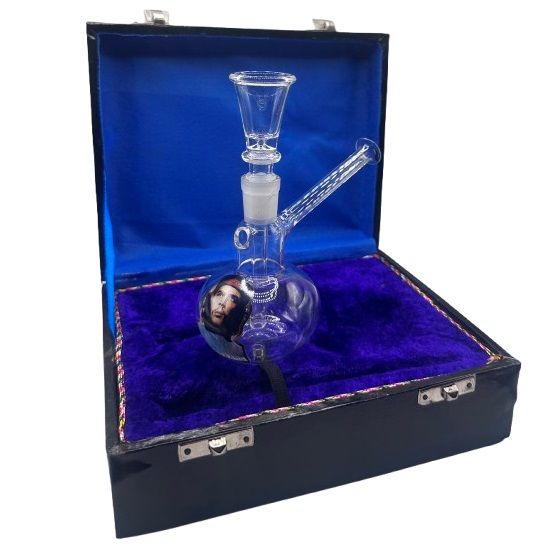 ΓΥΑΛΙΝΟ BONG 14cm CHE GUEVARA ΜΕ ΚΟΥΤΙ ΑΠΟΘΗΚΕΥΣΗΣ