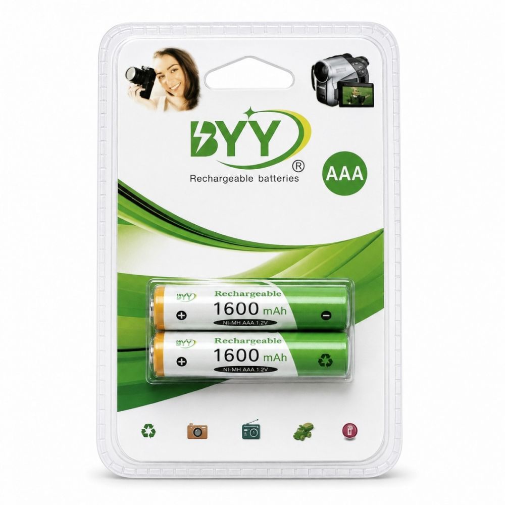 ΜΠΑΤΑΡΙΕΣ ΕΠΑΝΑΦΟΡΤΙΖΟΜΕΝΕΣ ΑΑΑ BYY 1600mAh 2ΤΜΧ Ni-MH