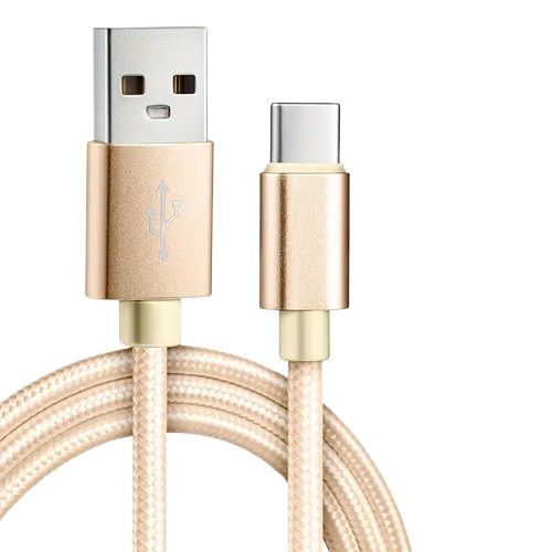 ΚΑΛΩΔΙΟ ΦΟΡΤΙΣΗΣ USB TYPE C 1m ΧΡΥΣΟ 