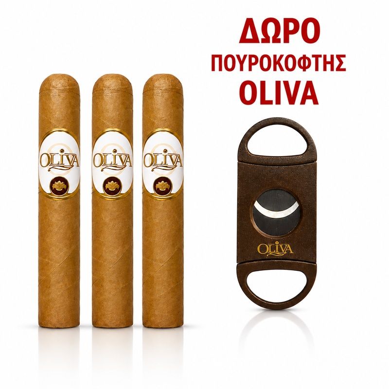 ΠΡΟΣΦΟΡΑ ΠΟΥΡΑ OLIVA RESERVE CONNECTICUT ROBUSTO 3 ΤΕΜ + ΔΩΡΟ ΠΟΥΡΟΚΟΦΤΗΣ OLIVA