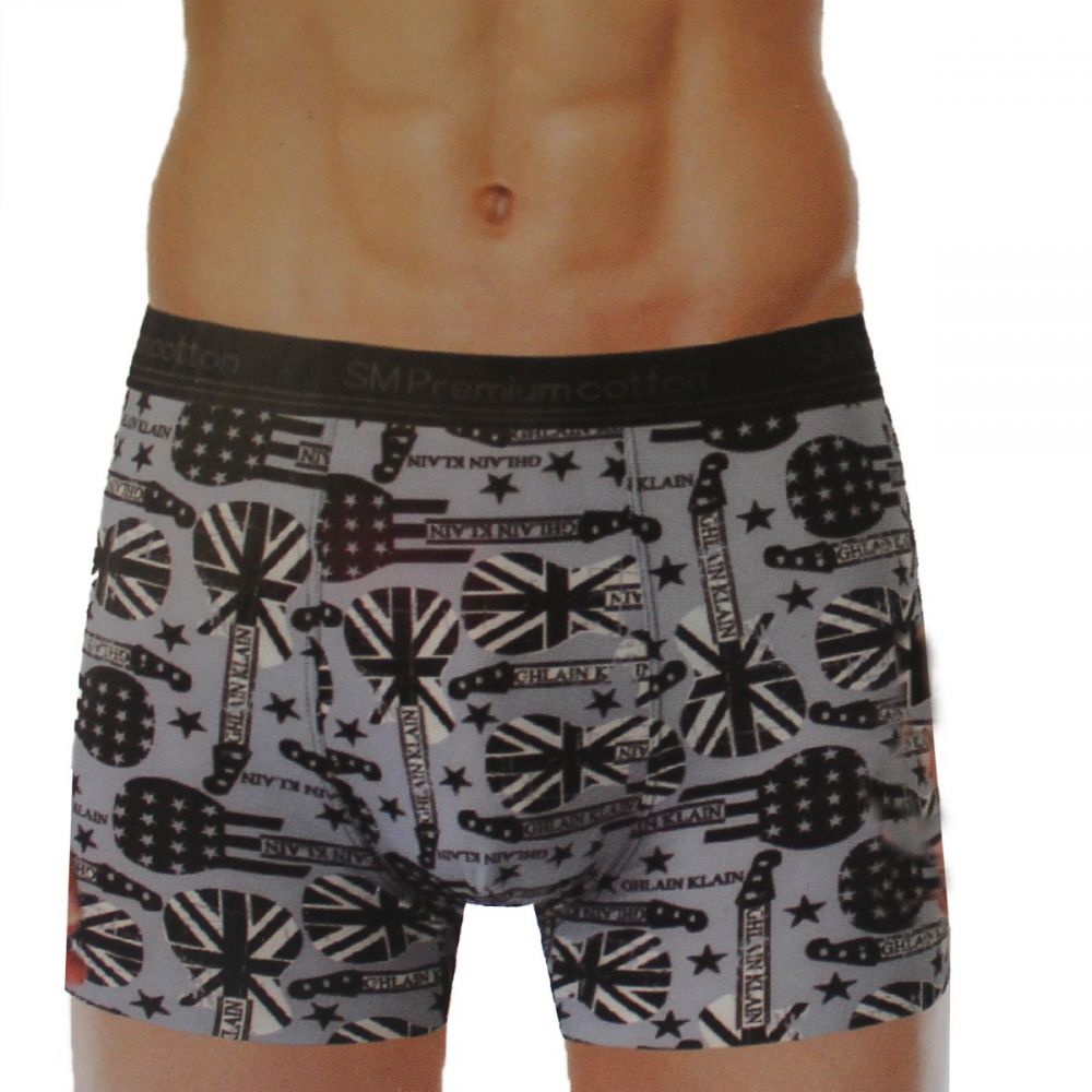 BOXER SMPREMIUM ΓΚΡΙ ΜΕ ΕΛΑΣΤΙΚΕΣ ΜΙΚΡΟΪΝΕΣ-L