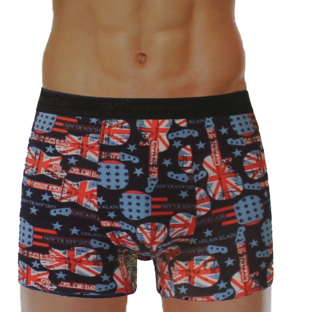 BOXER SMPREMIUM ΜΠΛΕ ΜΕ ΕΛΑΣΤΙΚΕΣ ΜΙΚΡΟΪΝΕΣ-M