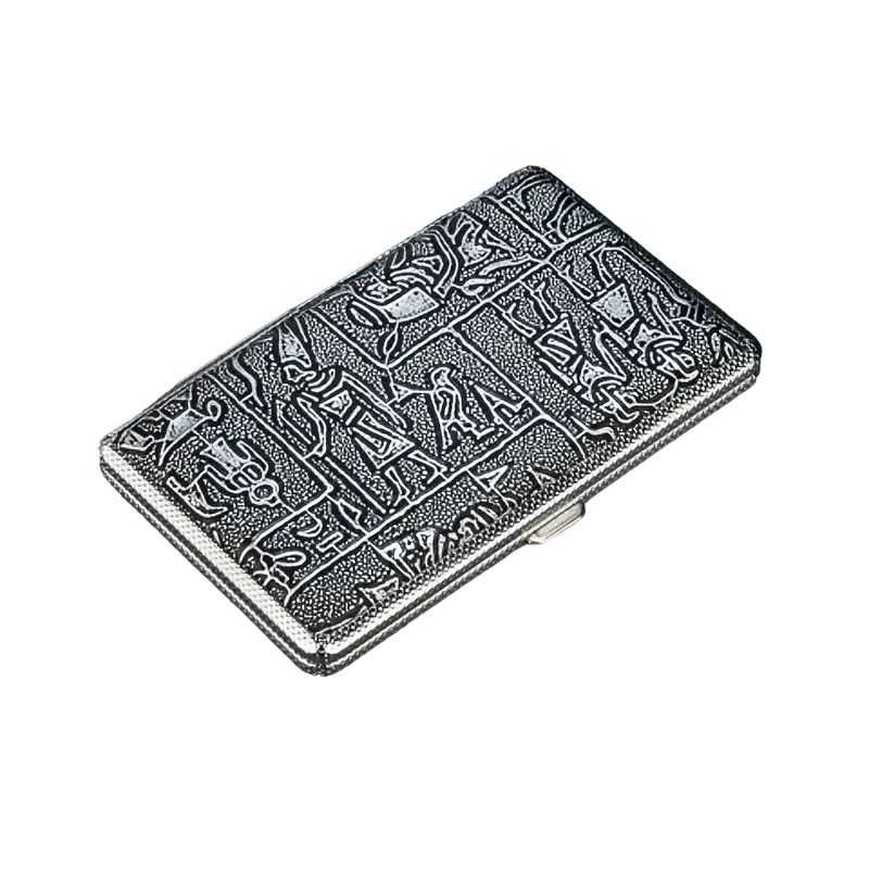 ΤΑΜΠΑΚΙΕΡΑ 20 ΤΣΙΓΑΡΩΝ SLIM EGYPTIAN DESIGN SILVER