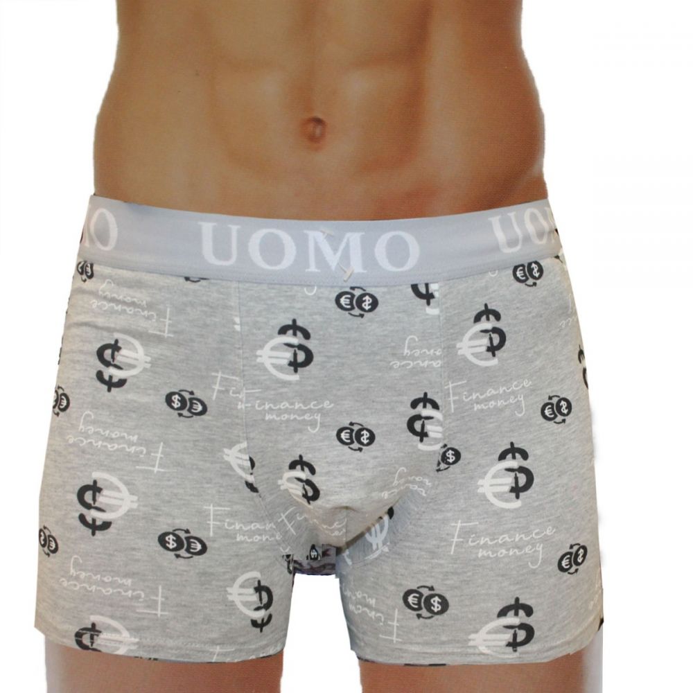BOXER UOMO ΣΧΕΔΙΟ ΓΚΡΙ-XL