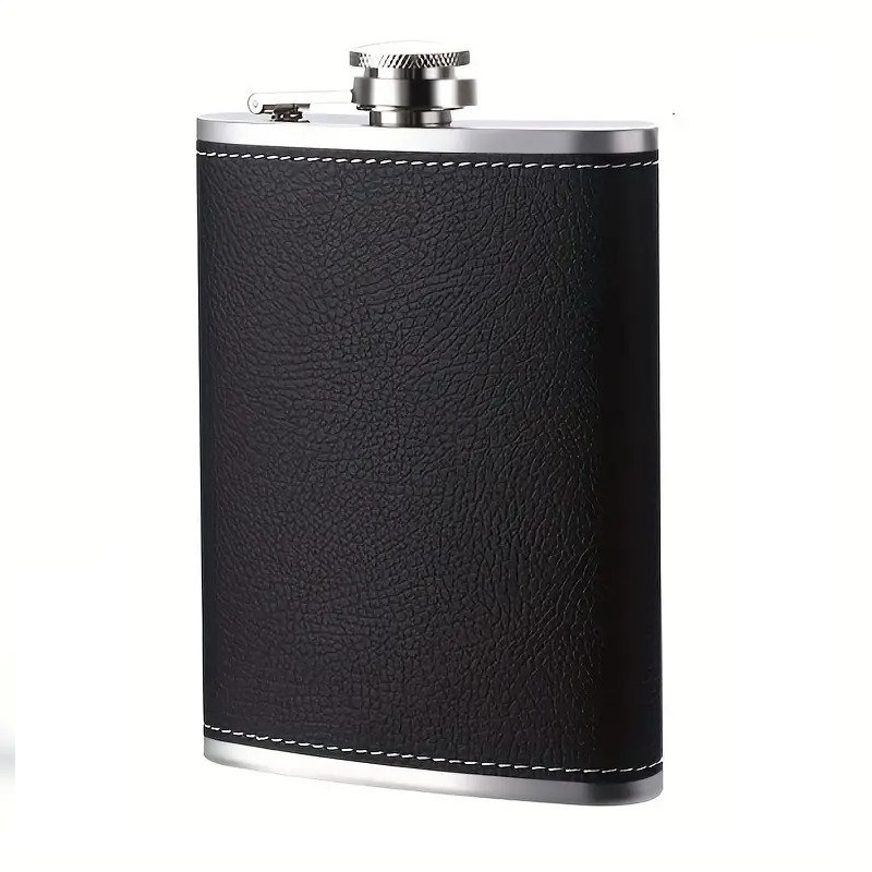 ΦΛΑΣΚΙ ΑΝΟΙΞΕΙΔΩΤΟ 240ml ΜΕ ΜΑΥΡΗ ΕΠΕΝΔΥΣΗ ΔΕΡΜΑΤΙΝΗΣ