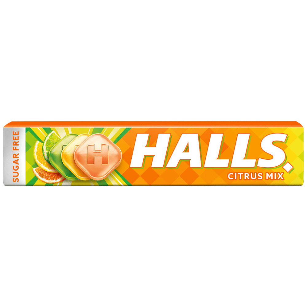 ΚΑΡΑΜΕΛΕΣ HALLS CITRUS 32gr (SUGARFREE)