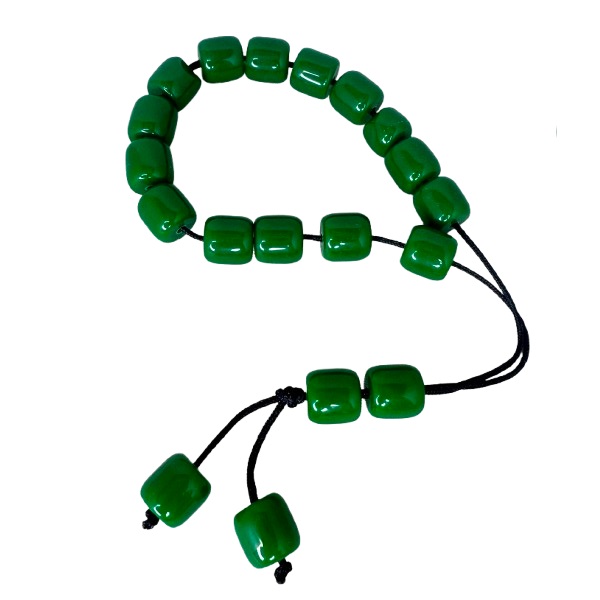 ΚΟΜΠΟΛΟΙ ΠΡΑΣΙΝΟ ΜΕ ΜΑΥΡΟ ΚΟΡΔΟΝΙ