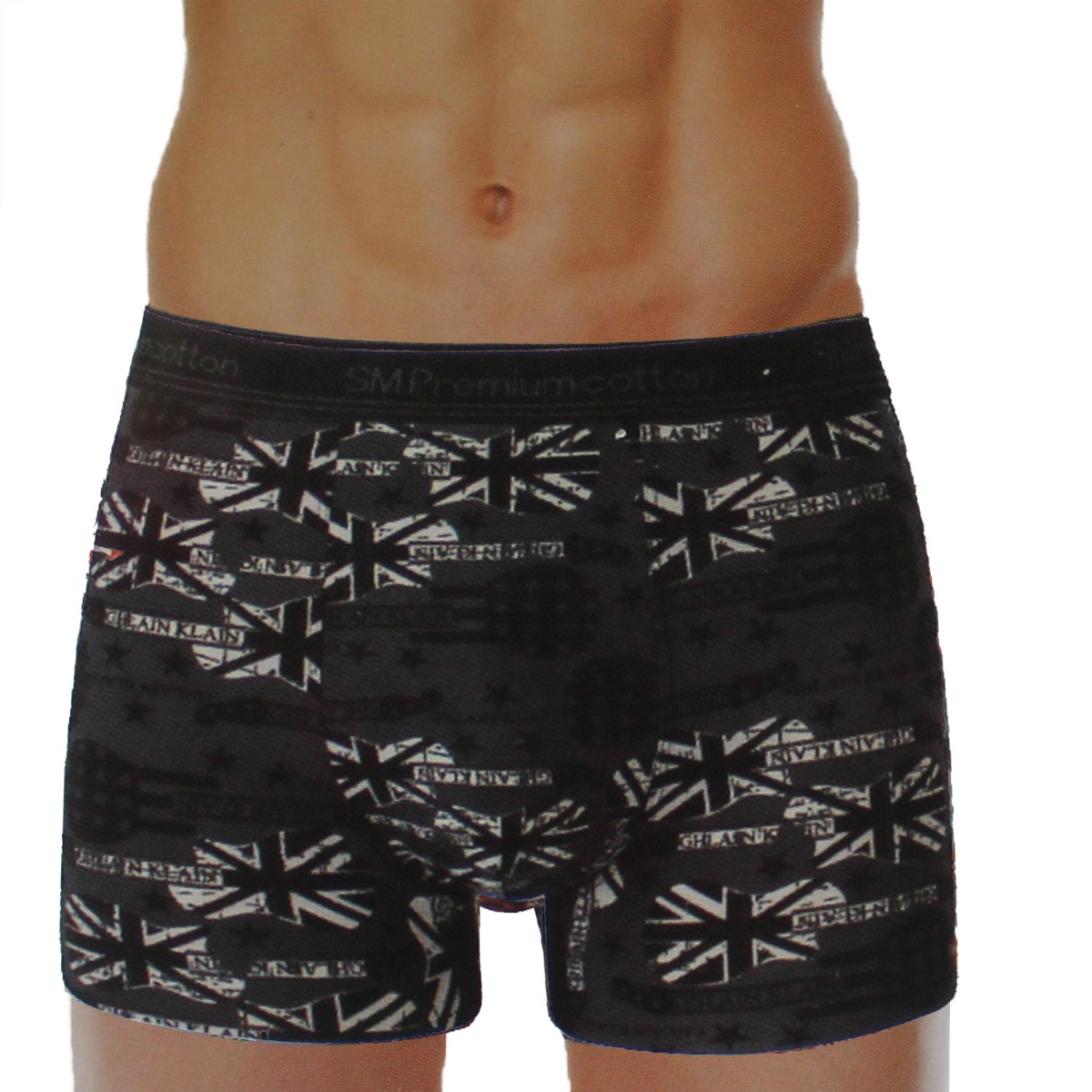 BOXER SMPREMIUM ΓΚΡΙ ΣΚΟΥΡΟ ΜΕ ΕΛΑΣΤΙΚΕΣ ΜΙΚΡΟΪΝΕΣ-L