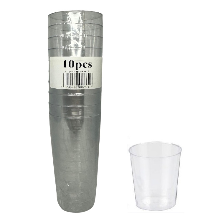 ΠΛΑΣΤΙΚΑ ΣΦΗΝΟΠΟΤΗΡΑ 6cl (2oz) 10 ΤΕΜ 60ml